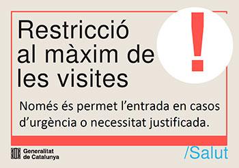 Restricció al màxim de les visites al Centre Geriàtric Maria Gay