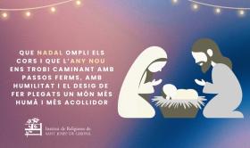 Felicitació Nadal de l'Institut de Religioses de Sant Josep de Girona.