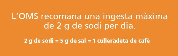 Recomanació consum de sal OMS